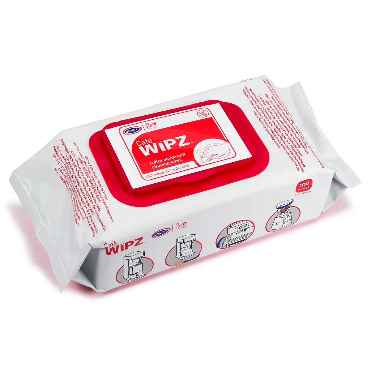 Urnex Cafe Wipz Coffee Equipment Cleaning Wipes