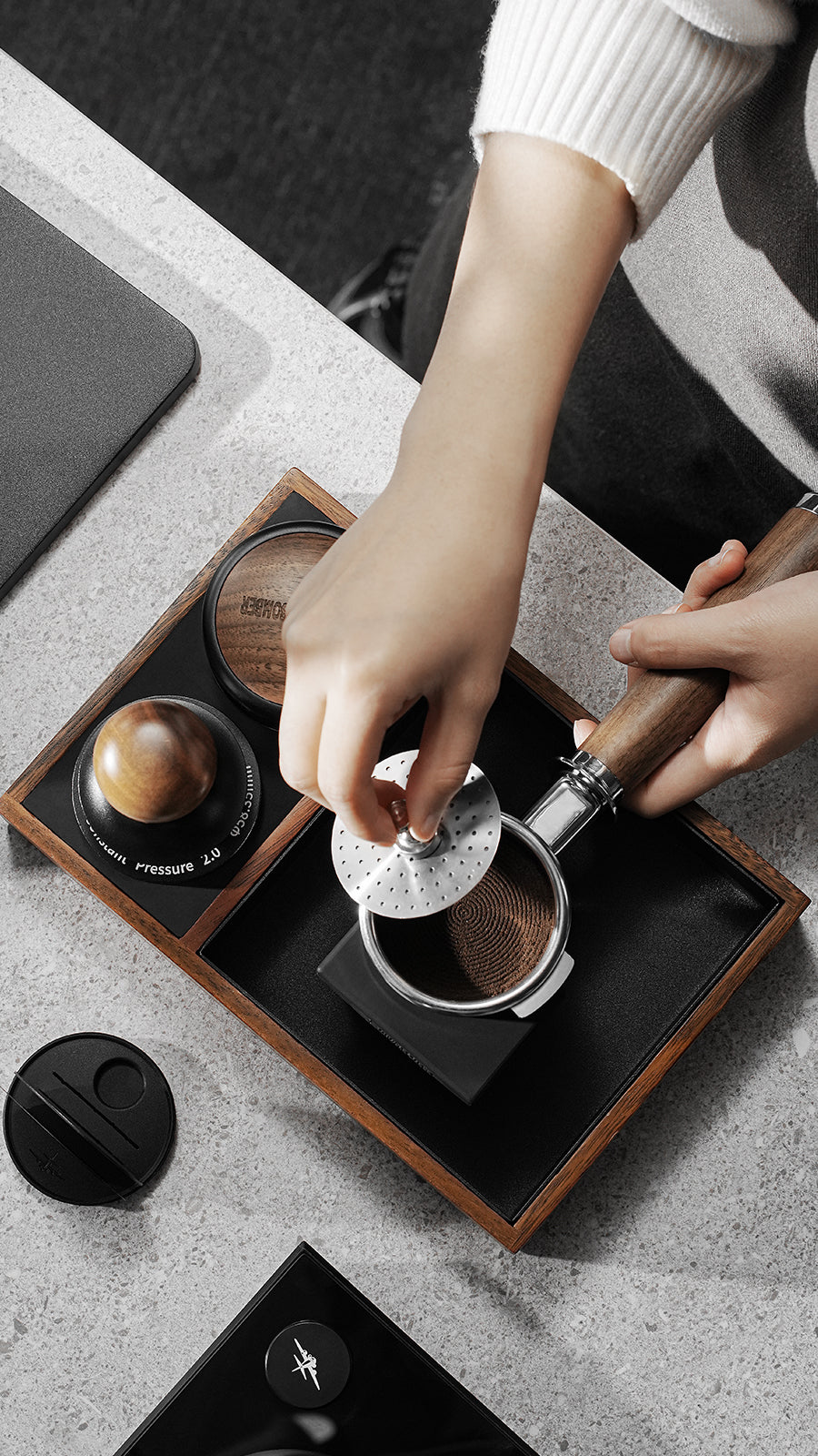 MHW-3BOMBER Espresso Puck Screen Stand 51-58 mm