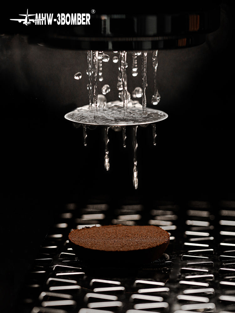 MHW-3BOMBER Espresso Puck Screen With Round Hole - Silver