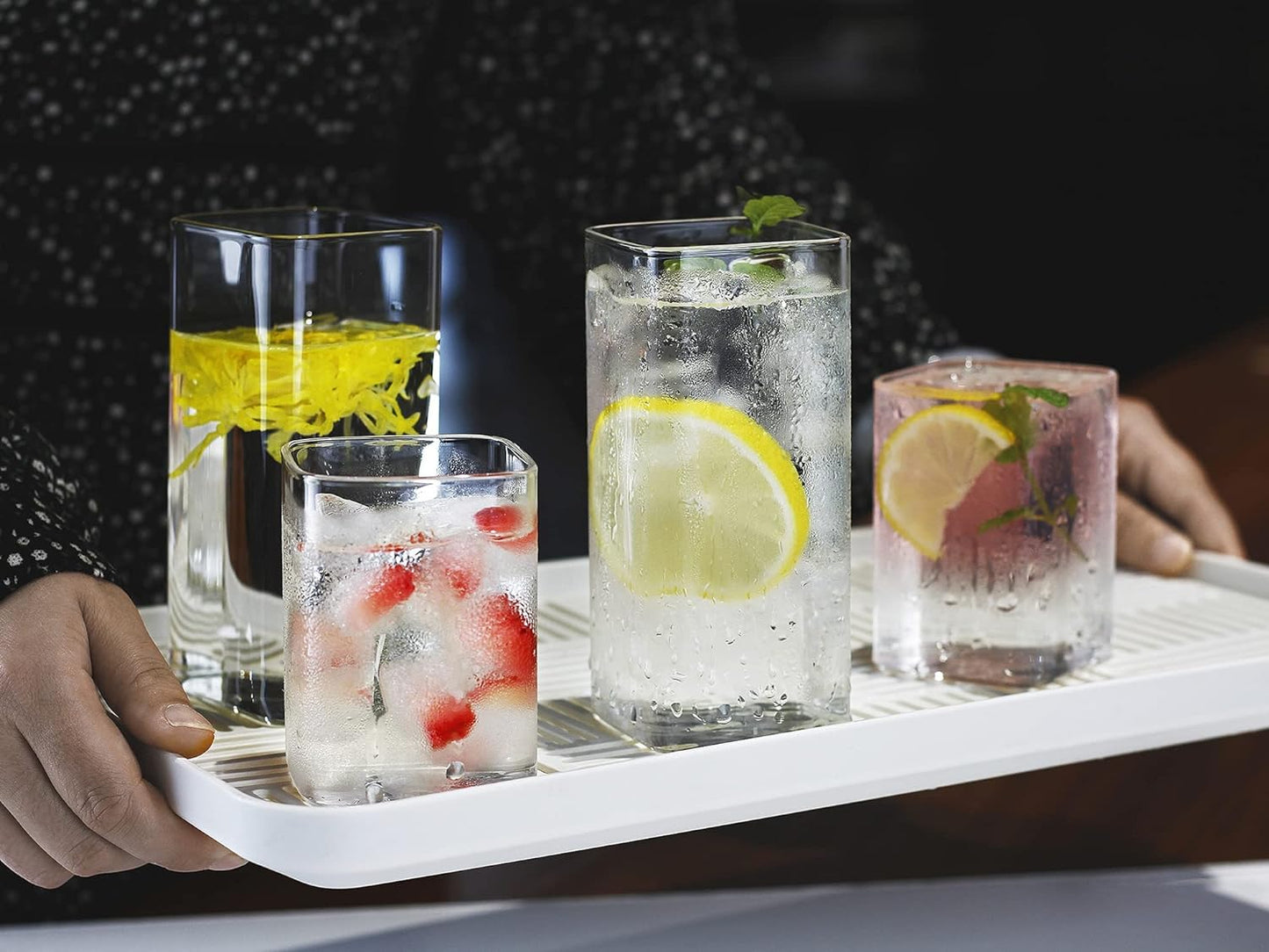 Elegant Square Glass 350ml