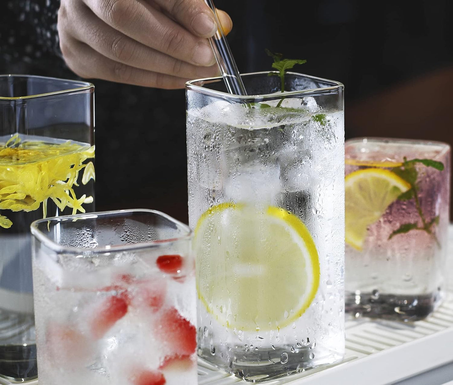 Elegant Square Glass 350ml