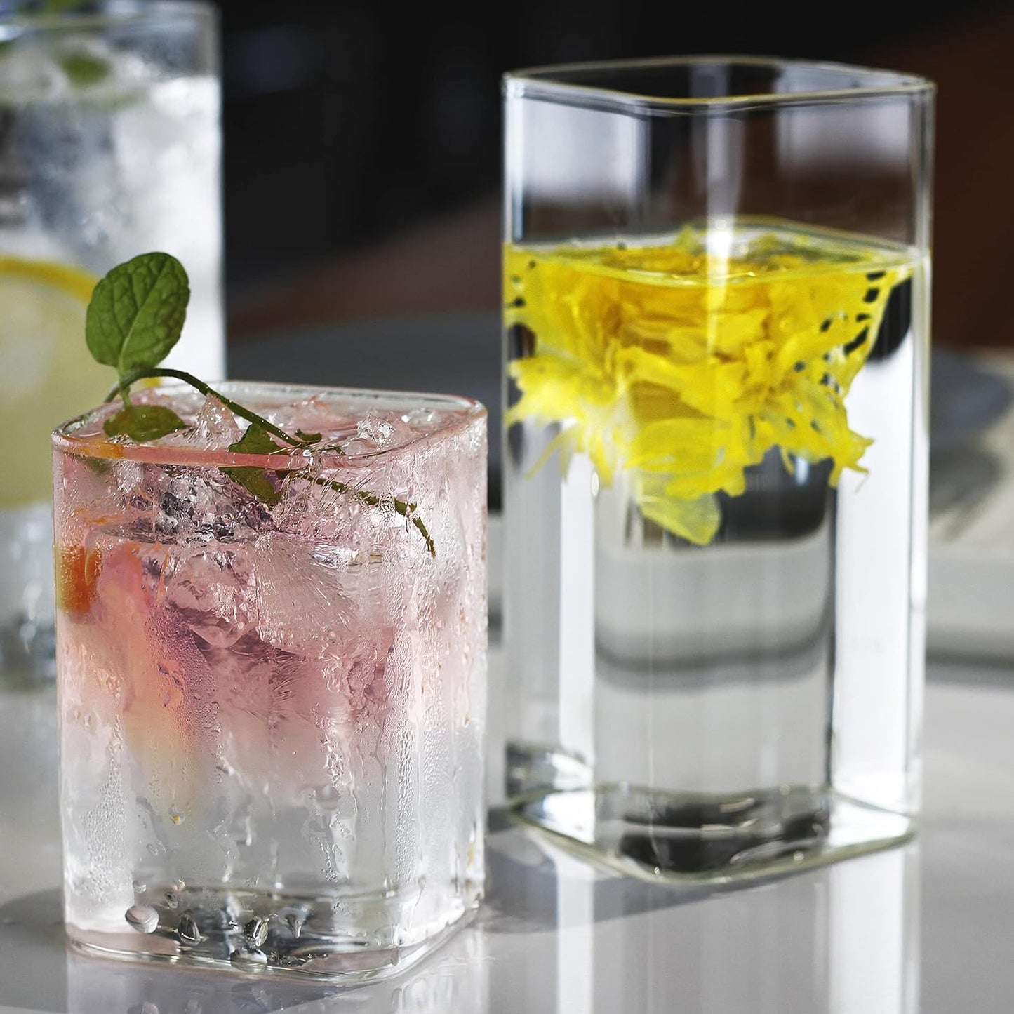 Elegant Square Glass 350ml