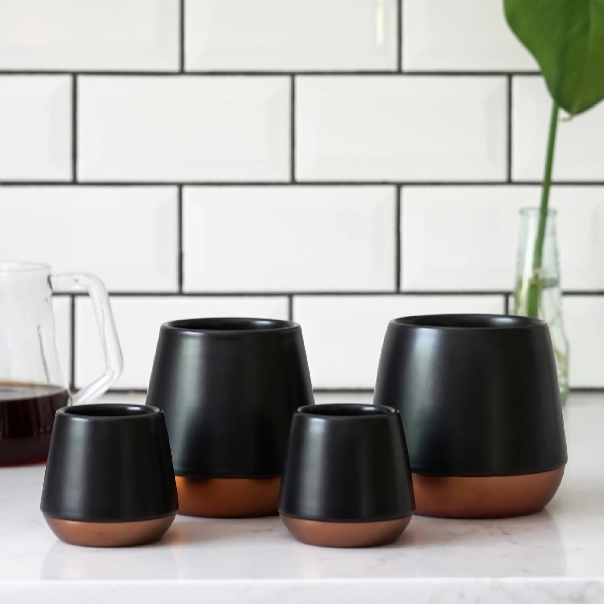 Fellow Joey Double Wall Ceramic Mugs 2.3oz - Black