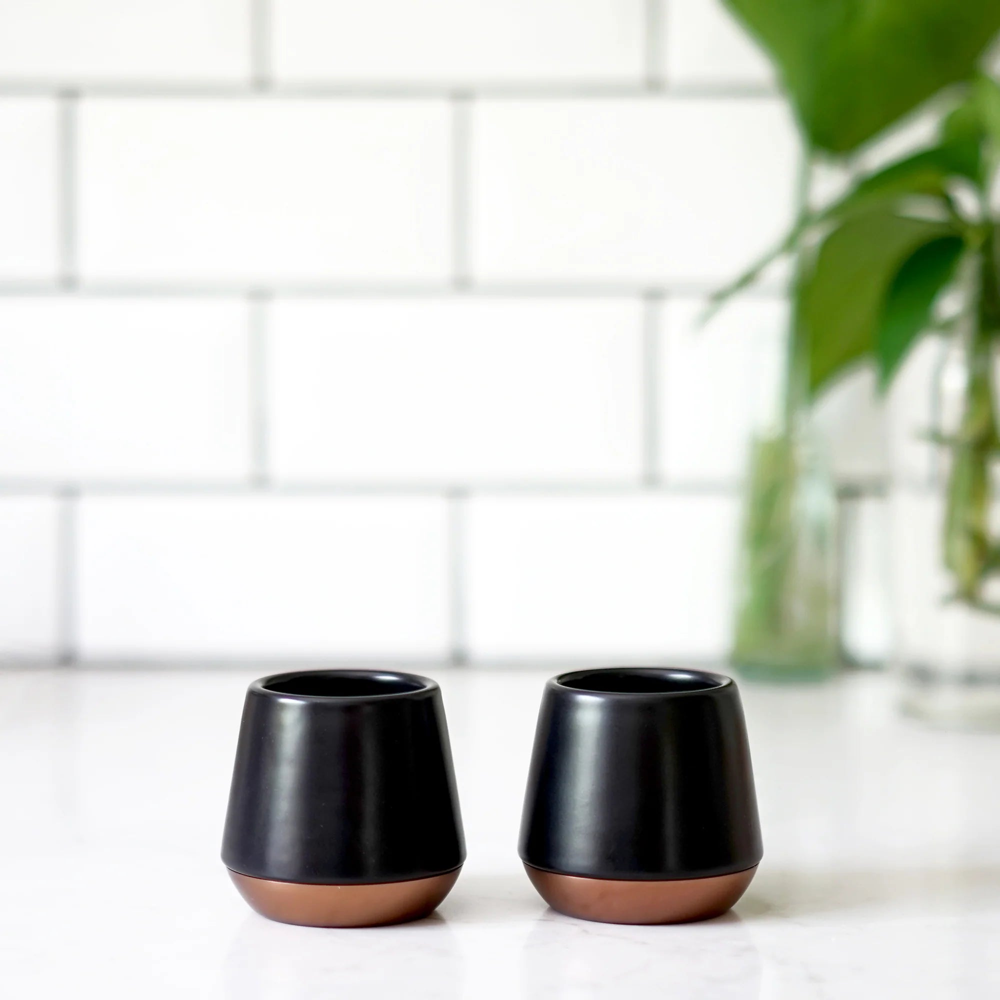 Fellow Joey Double Wall Ceramic Mugs 2.3oz - Black