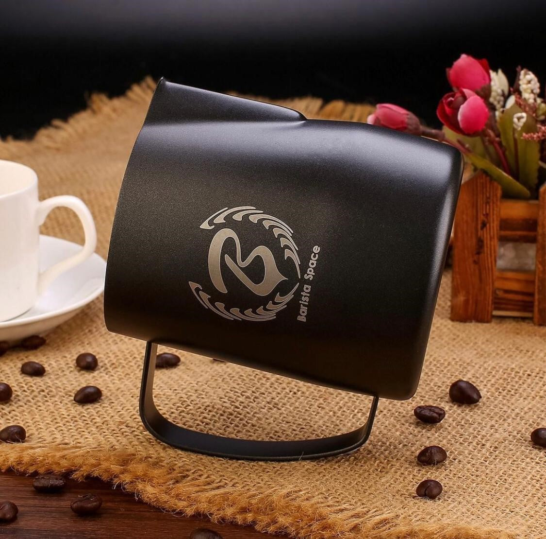 BaristaSpace Milk Pitcher Black 350ml