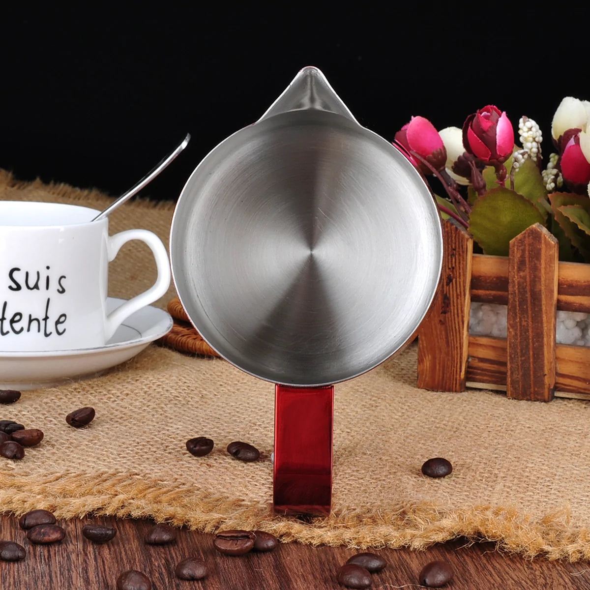 BaristaSpace Milk Pitcher Red 350ml