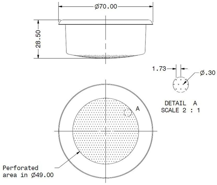 Sanremo IMS Ridgeless 18-22g Filter Basket 58 mm