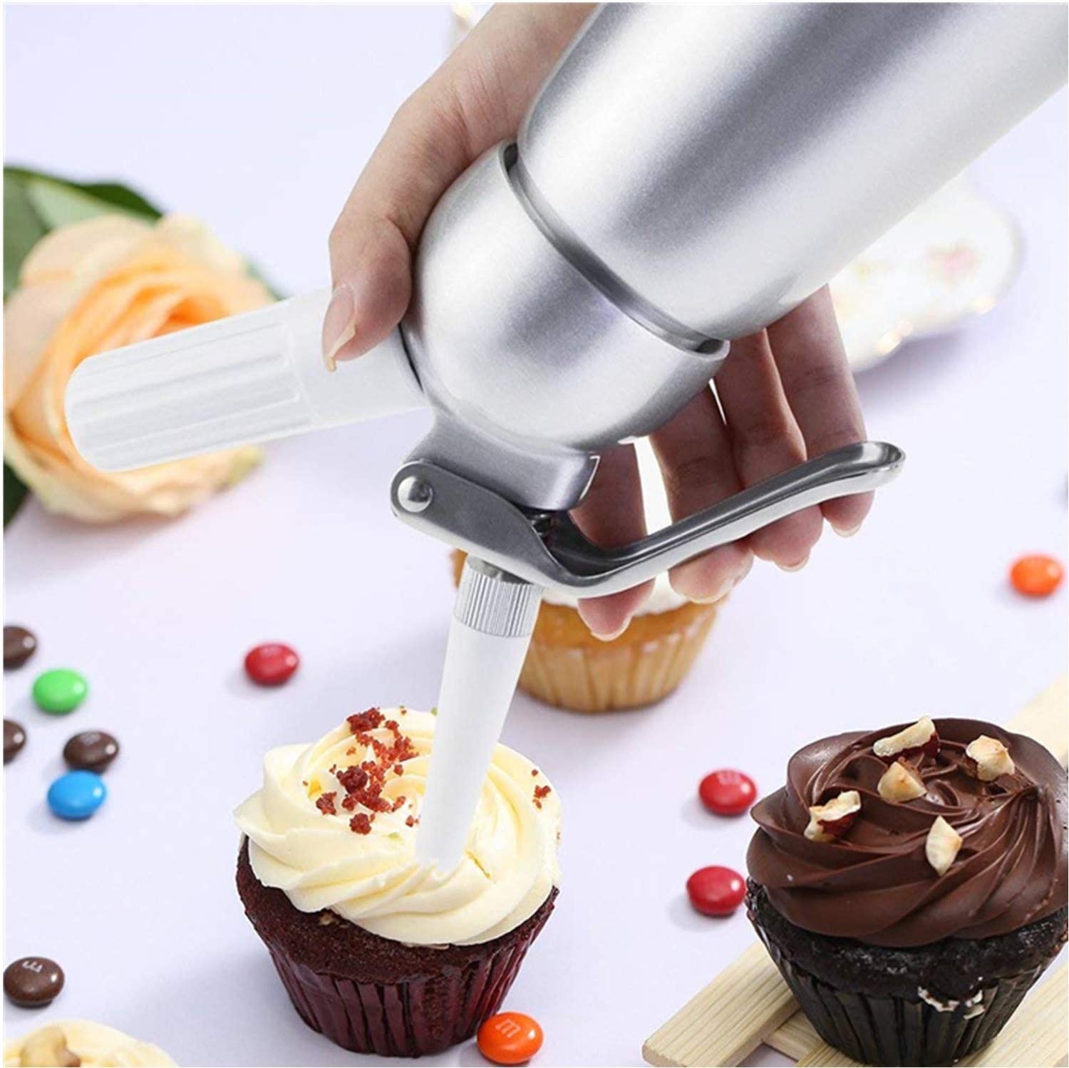 Whipped Cream Dispenser 500ml - Silver