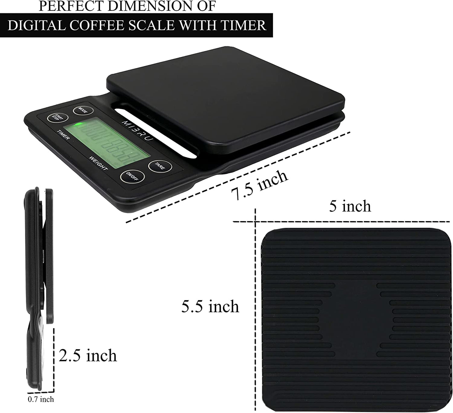Digital Coffee Scale with Timer