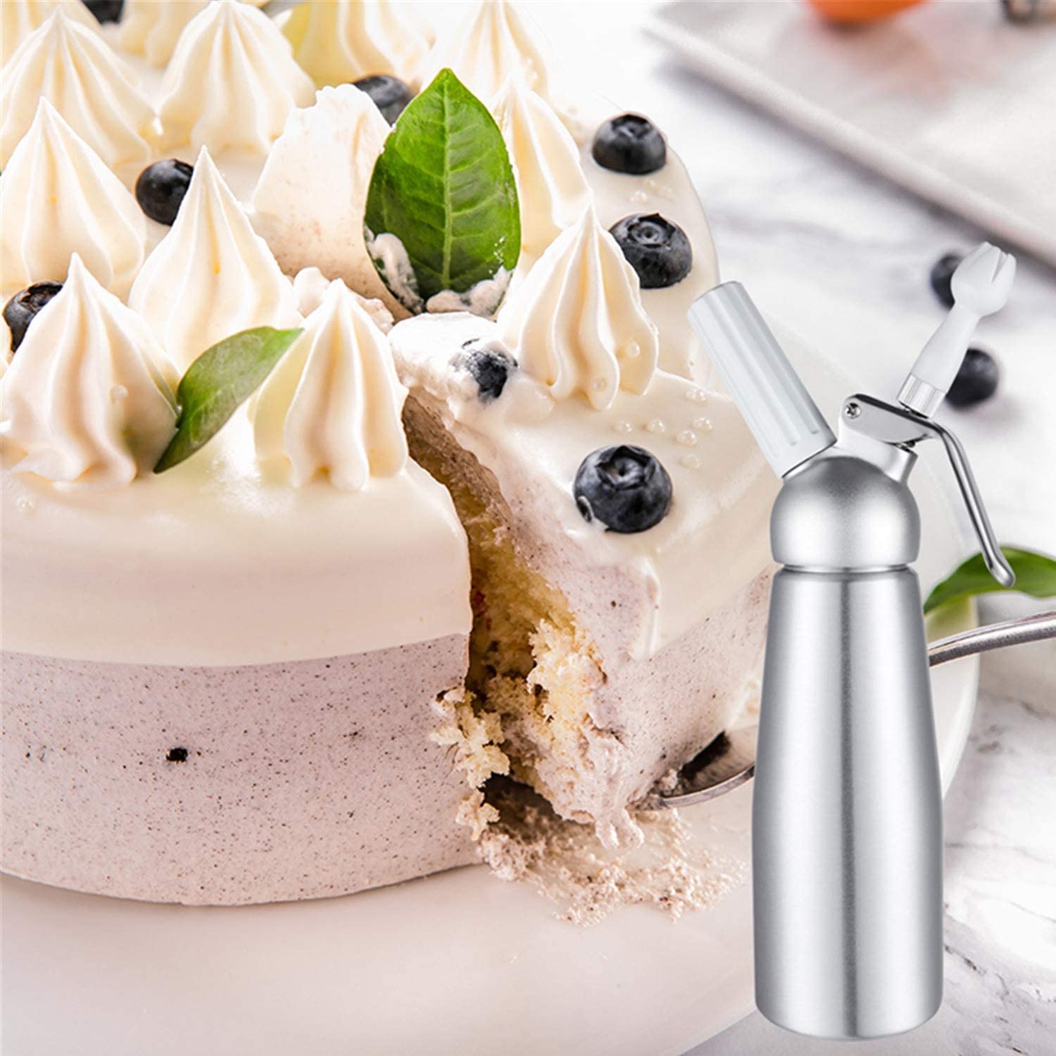 Whipped Cream Dispenser 500ml - Silver