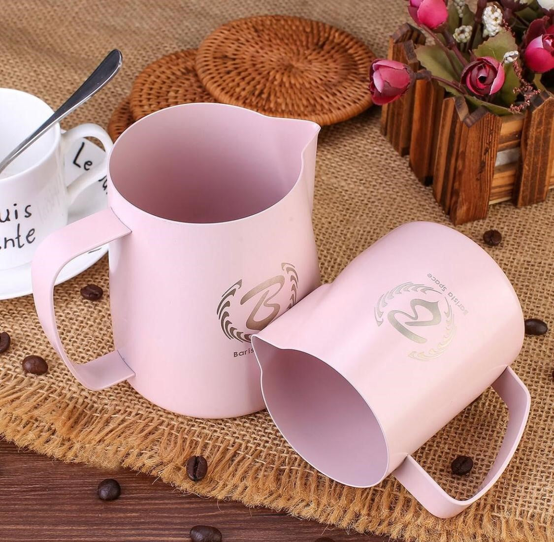 BaristaSpace Milk Pitcher Pink 350ml