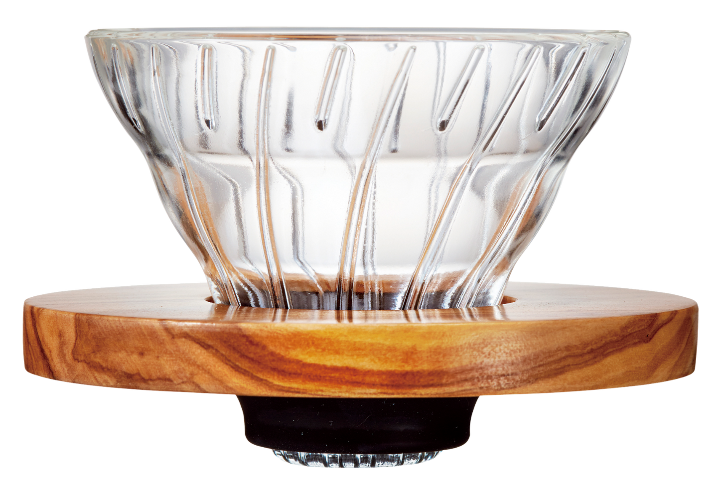 Hario V60 Glass Dripper Olive Wood 01