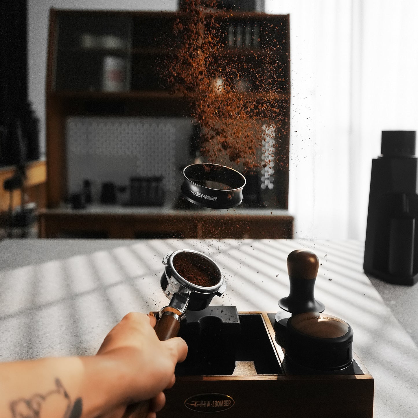 MHW-3BOMBER Espresso Magnetic Coffee Dosing Funnel 58mm