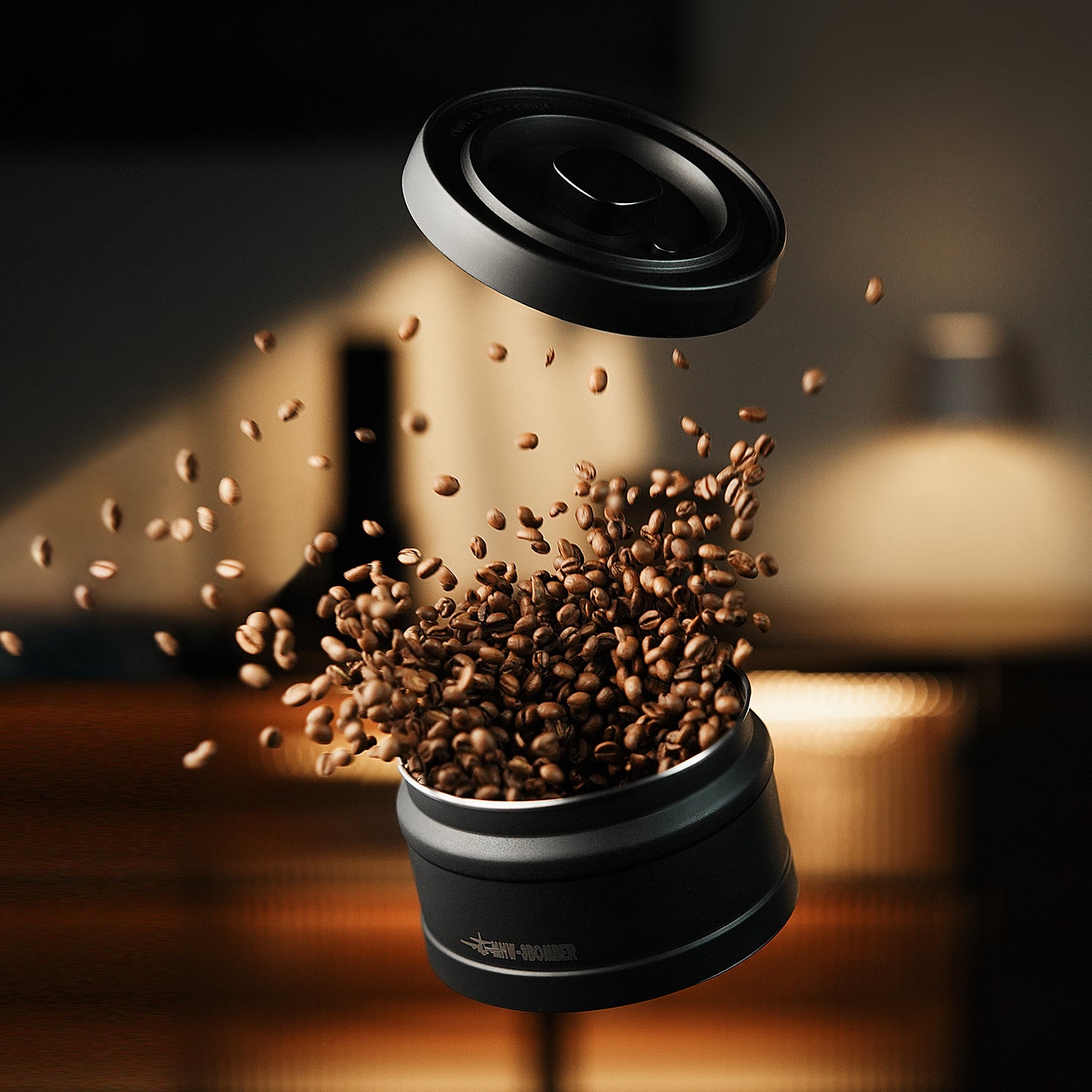 MHW Coffee Manual Vacuum Storage Canister - Black