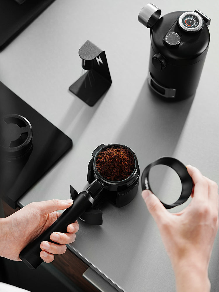 MHW Astra Series Bottomless Portafilter 58mm Black