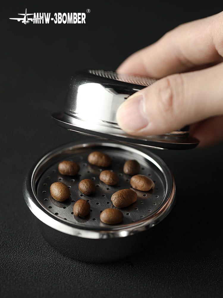 MHW-3BOMBER Espresso Puck Screen With Round Hole - Silver