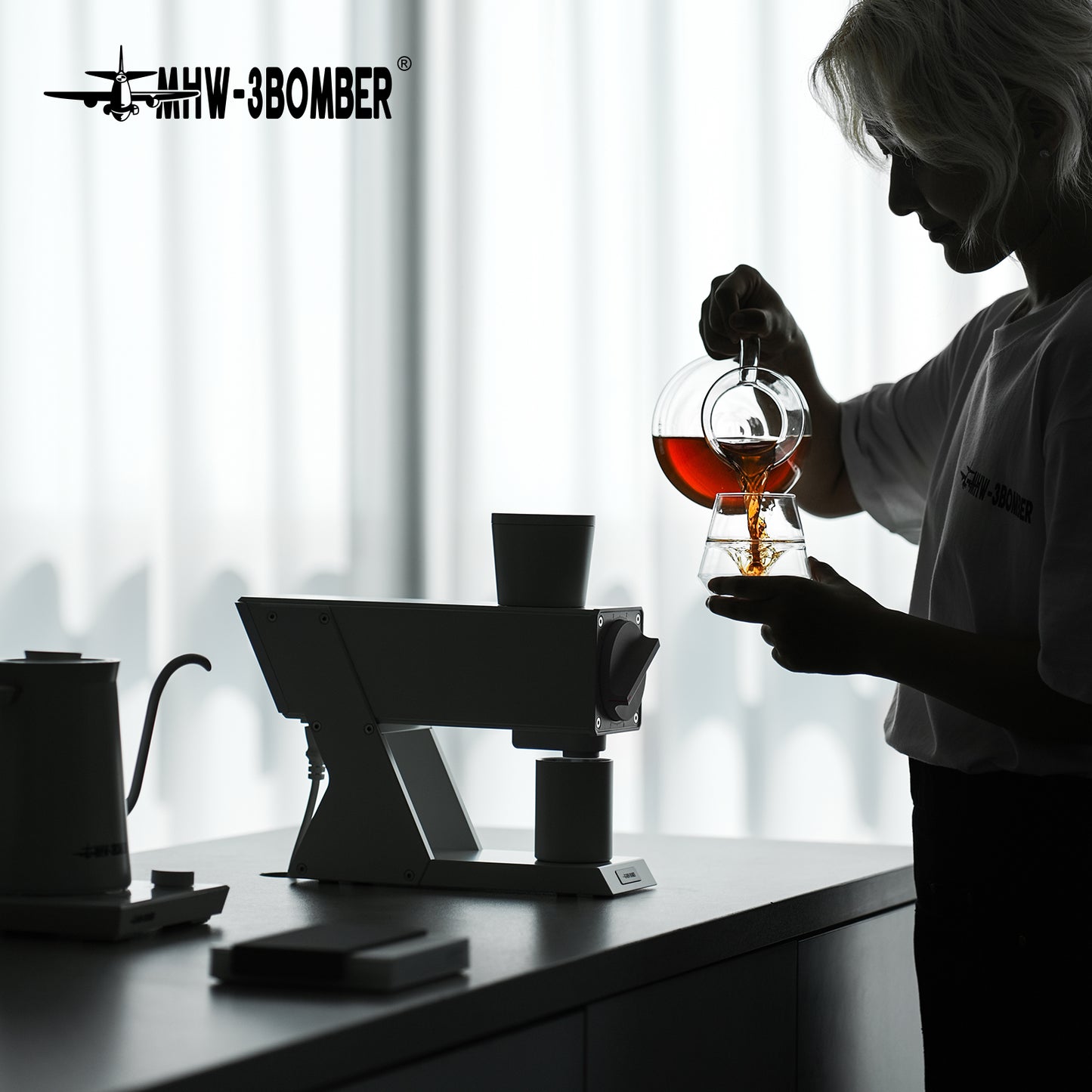 MHW-3BOMBER F74 Navigator Electric Coffee Grinder - White