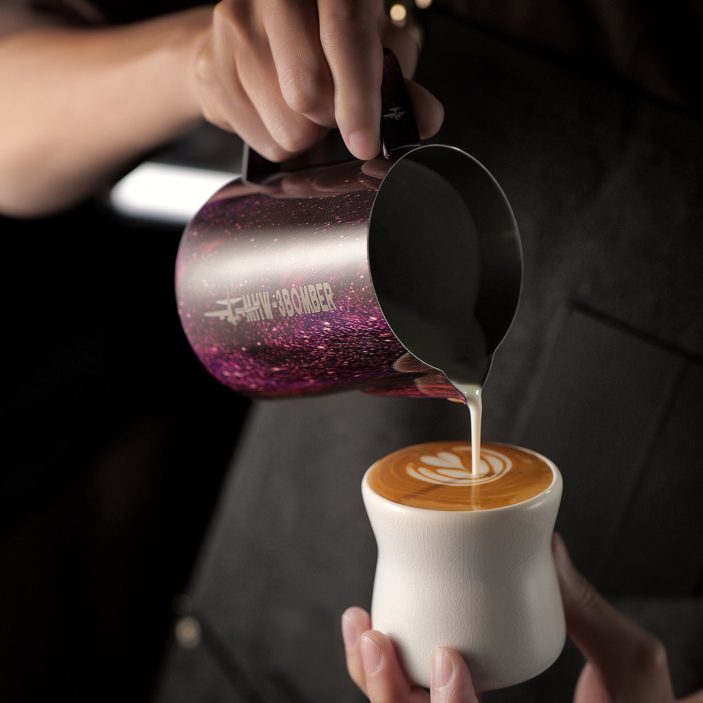 MHW-3BOMBER Latte Art Pitcher 5.0 Purple 500ml