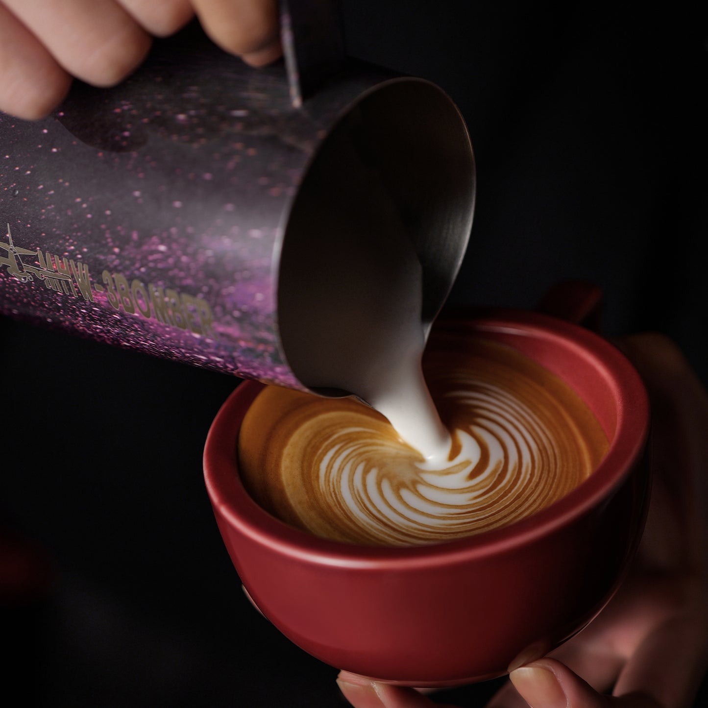 MHW-3BOMBER Latte Art Pitcher 5.0 Purple 500ml