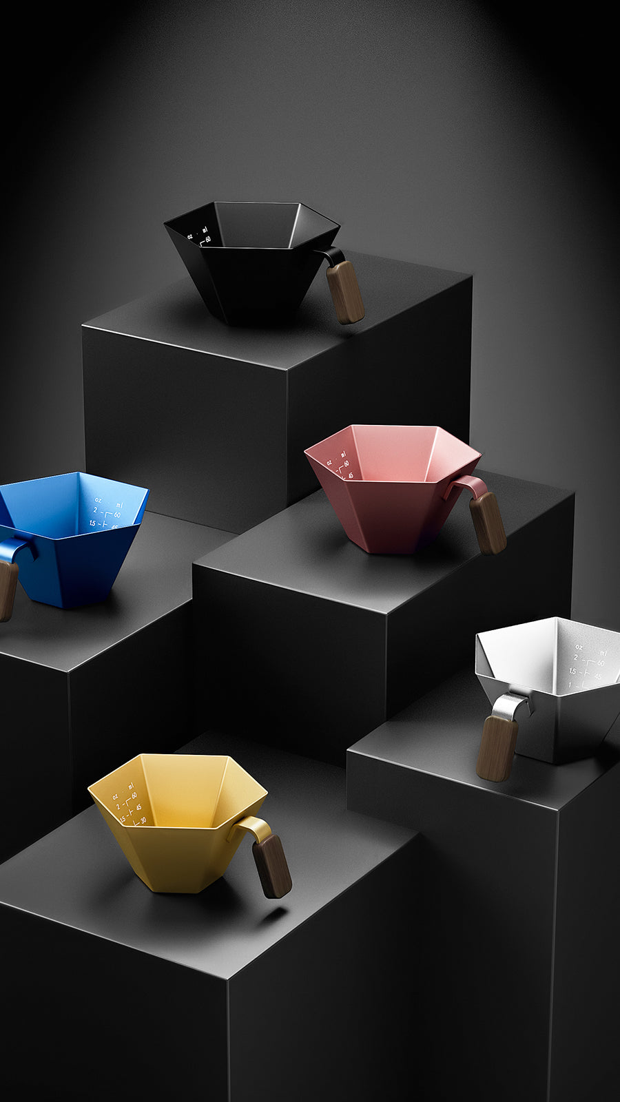 MHW-3BOMBER Prism Measuring Cup - Silver