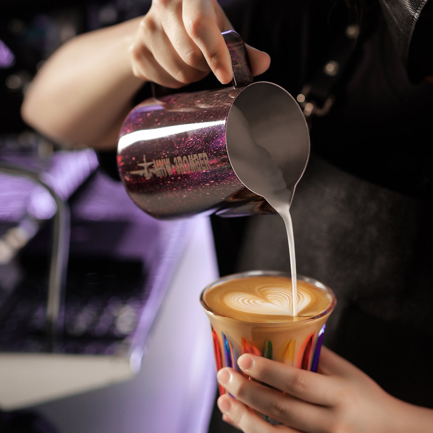 MHW-3BOMBER Latte Art Pitcher 5.0 Purple 500ml