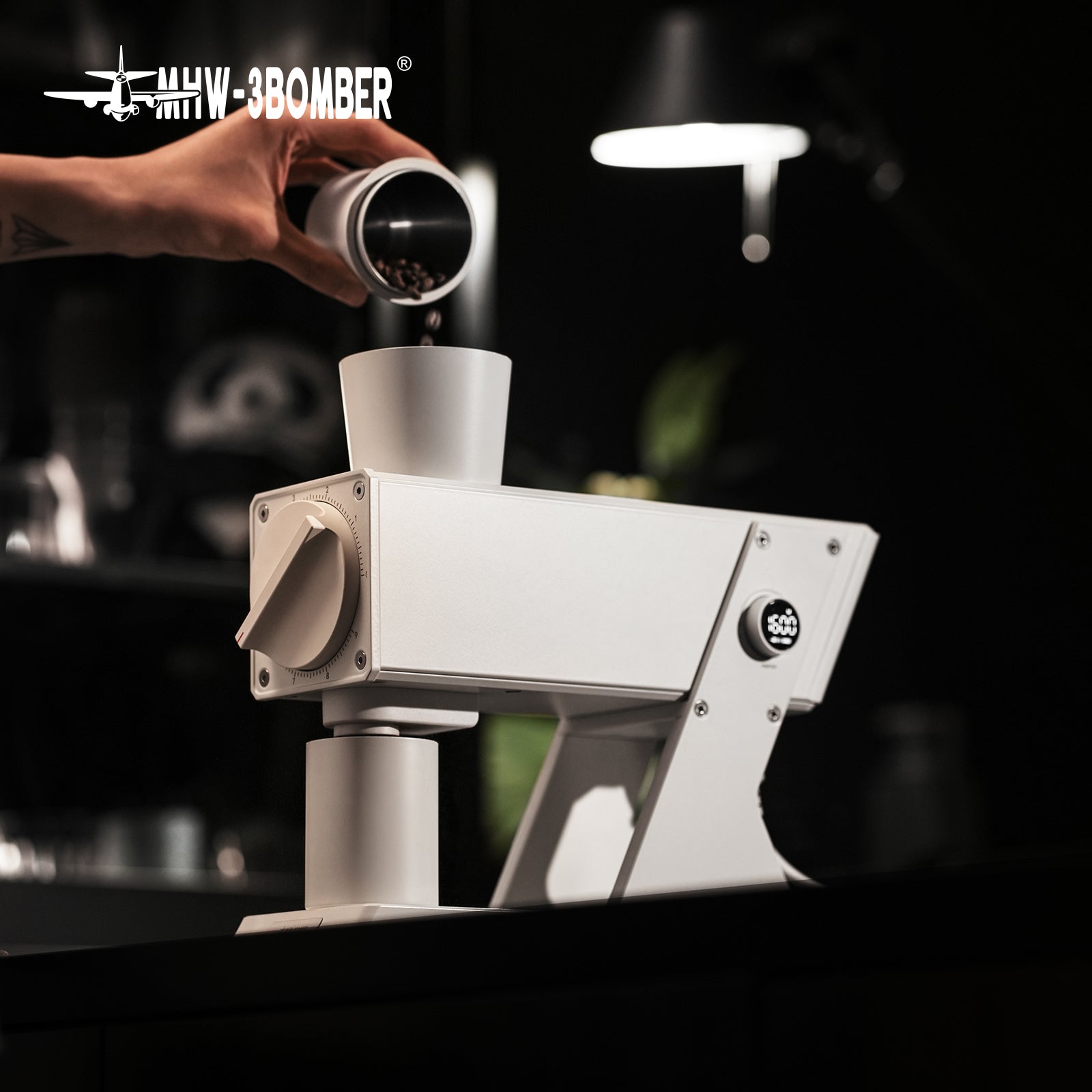 MHW-3BOMBER F74 Navigator Electric Coffee Grinder - Black