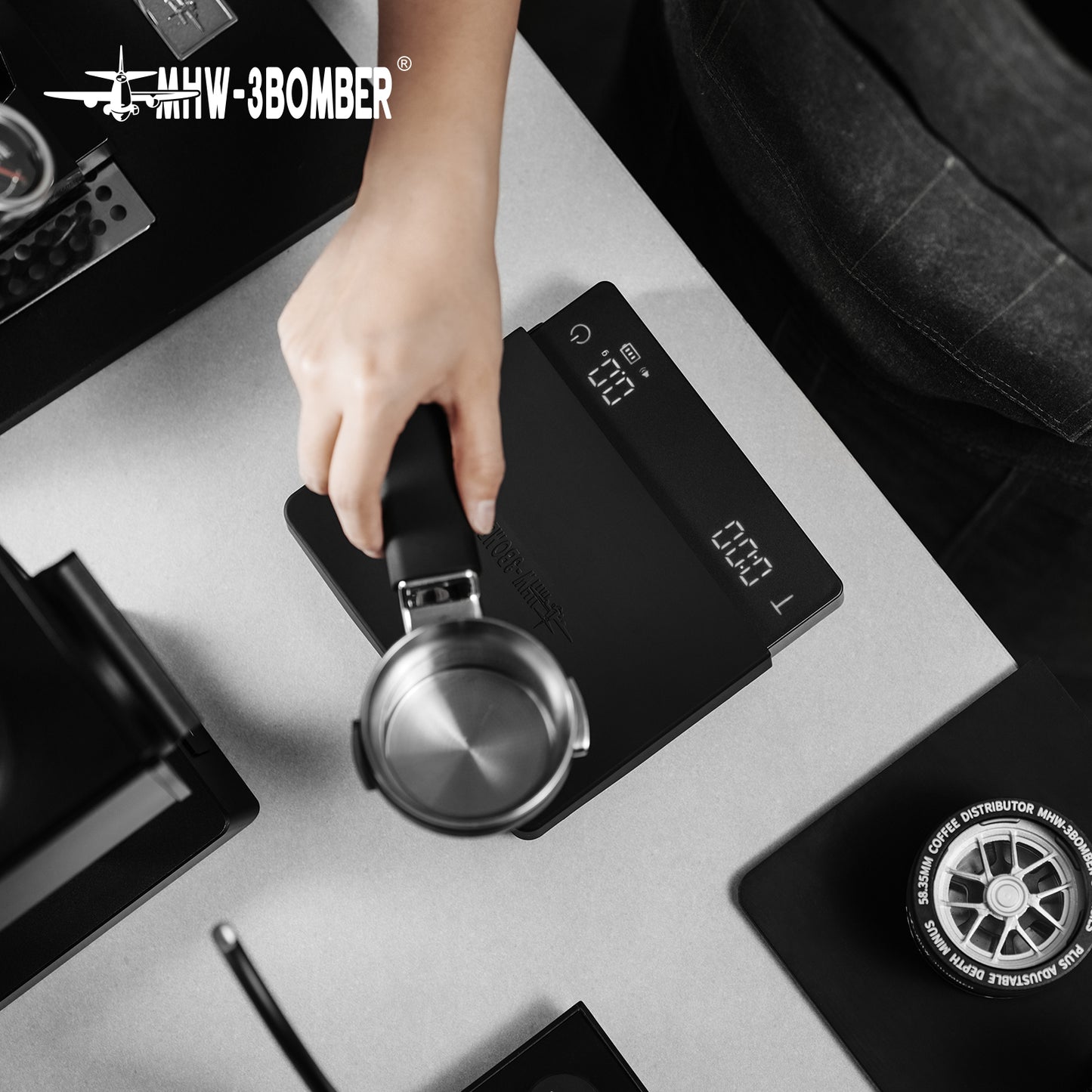 MHW-3BOMBER Cube Coffee Scale 3.0 Pro Max - Black