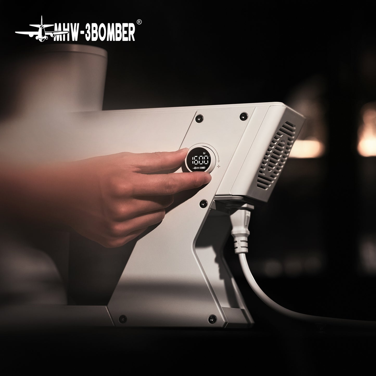 MHW-3BOMBER F74 Navigator Electric Coffee Grinder - White