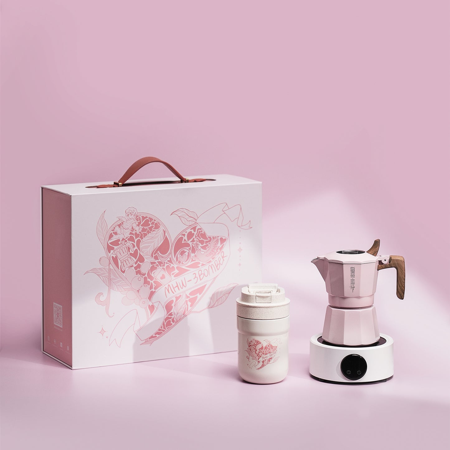 MHW-3BOMBER Flipped Moka Pot Gift Box - Pink