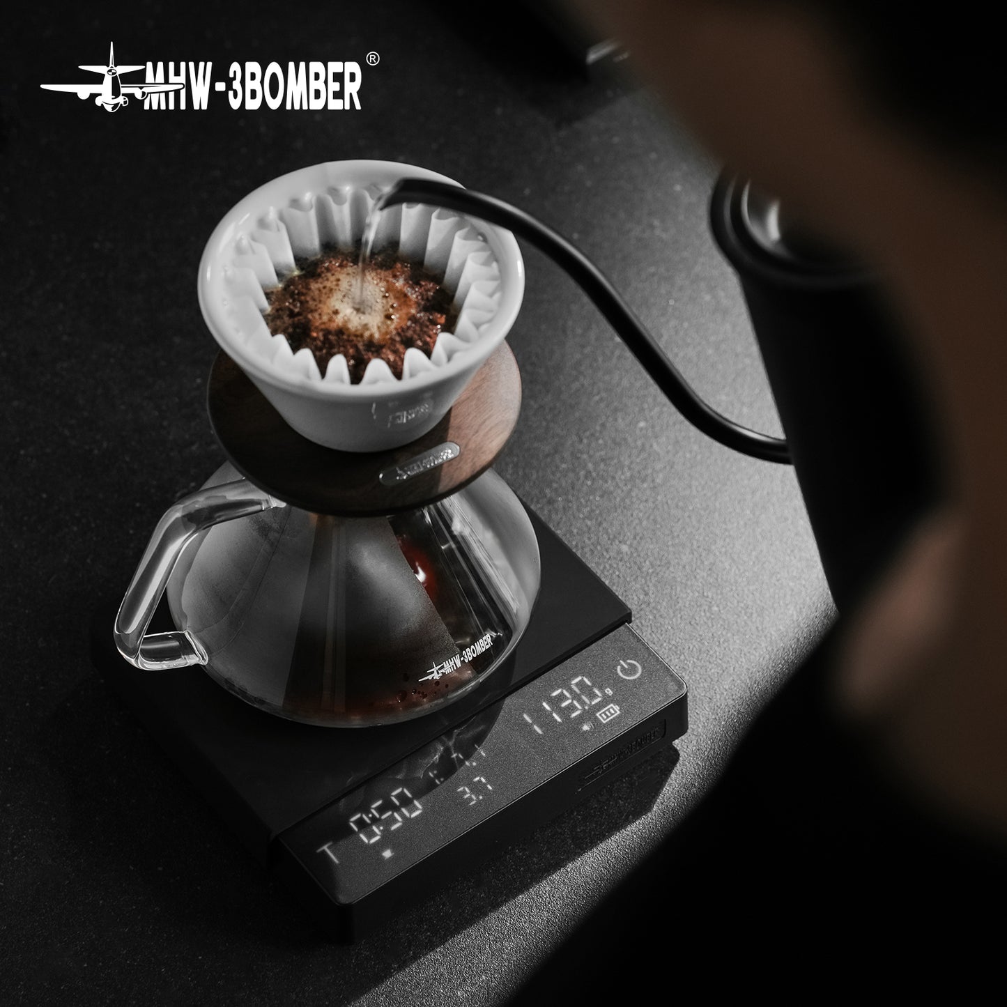 MHW-3BOMBER Cube Coffee Scale 3.0 Pro Max - Black