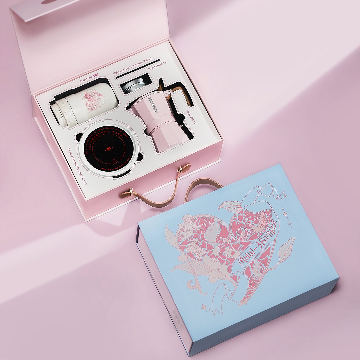 MHW-3BOMBER Flipped Moka Pot Gift Box - Pink