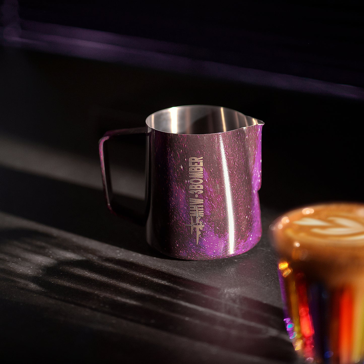 MHW-3BOMBER Latte Art Pitcher 5.0 Purple 500ml