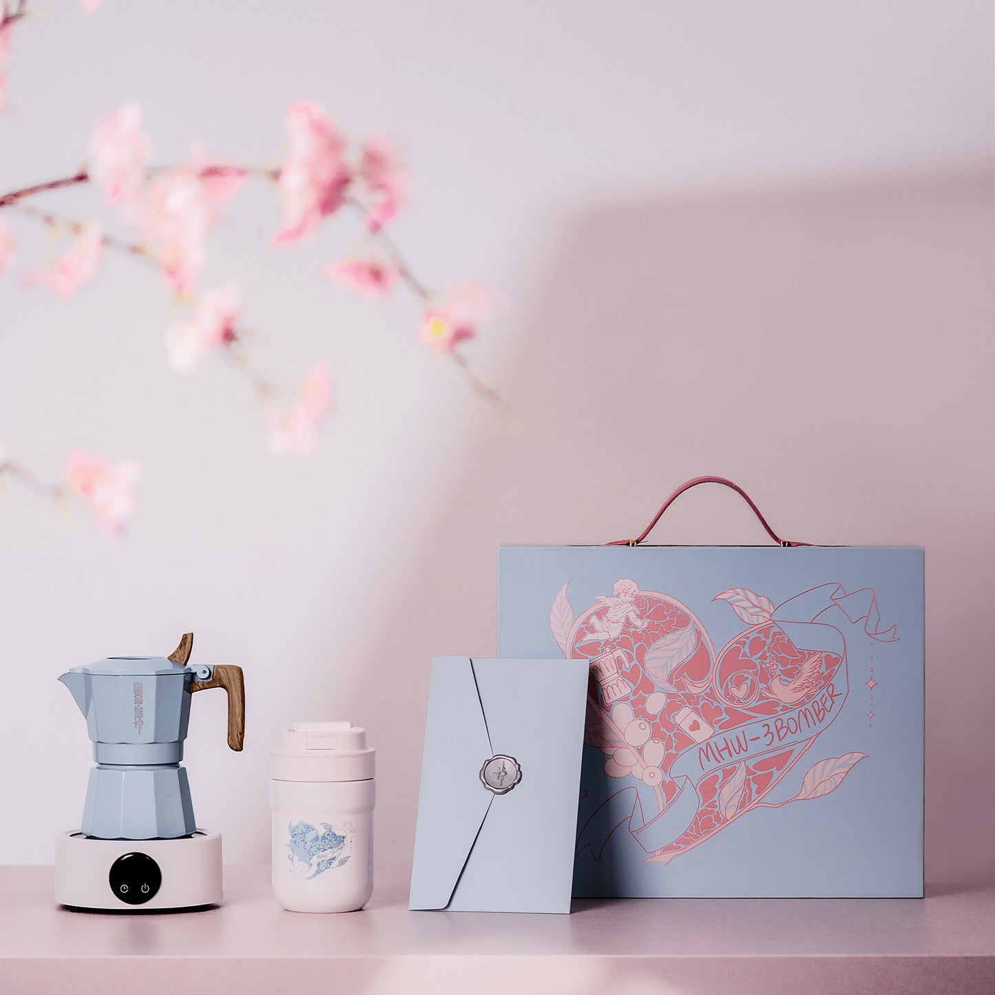 MHW-3BOMBER Flipped Moka Pot Gift Box - Pink