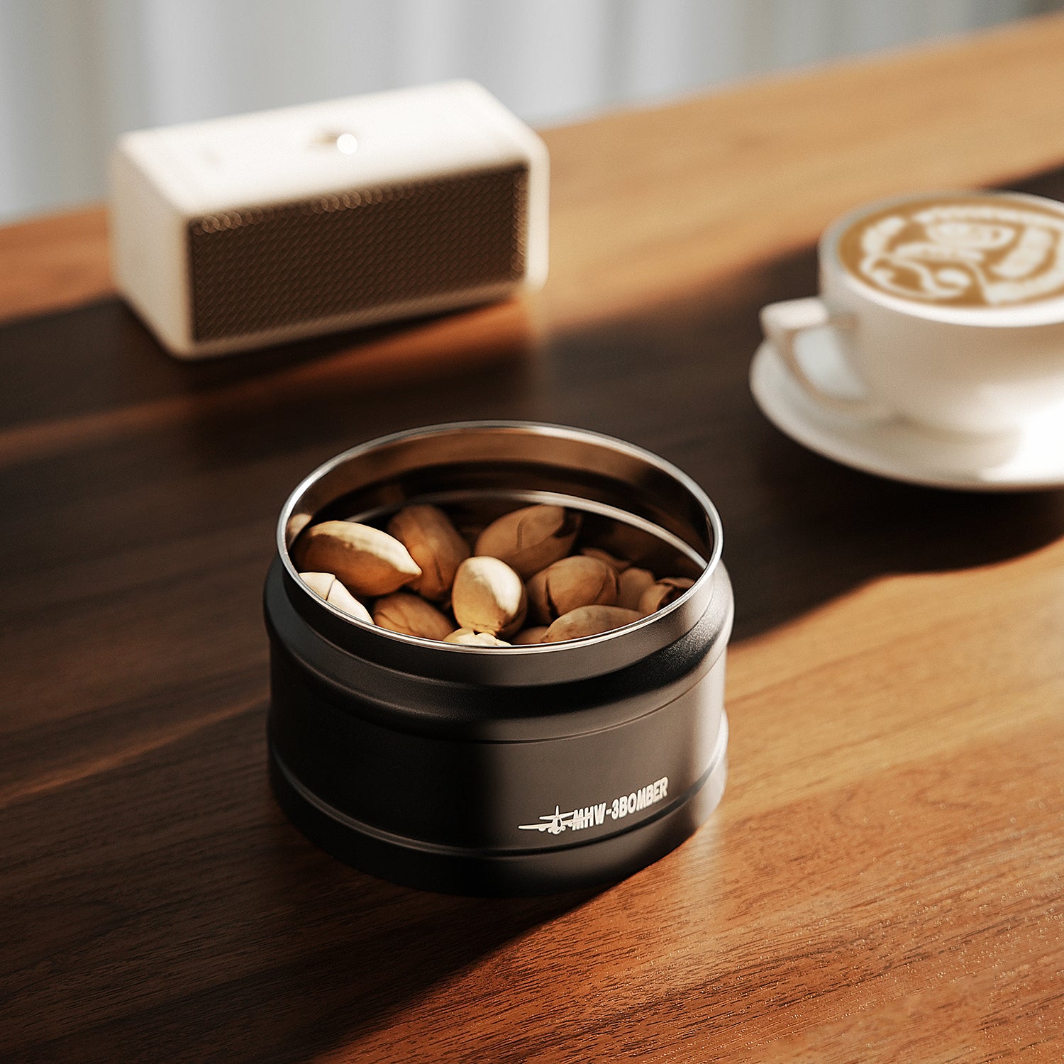MHW Coffee Manual Vacuum Storage Canister - Black