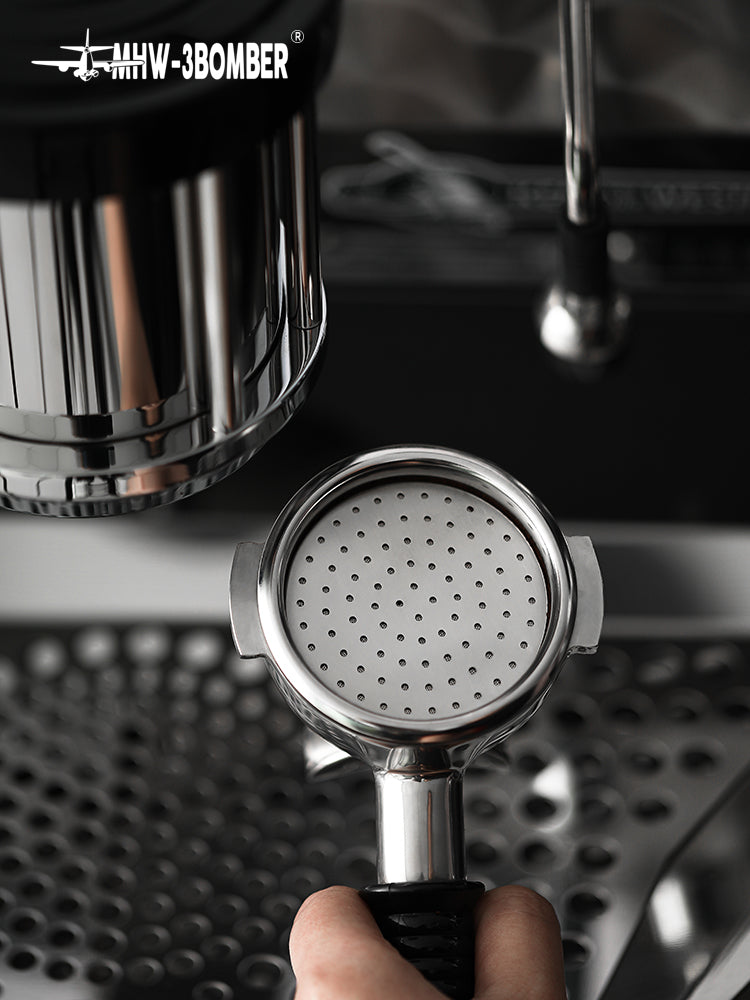 MHW-3BOMBER Espresso Puck Screen With Round Hole - Black