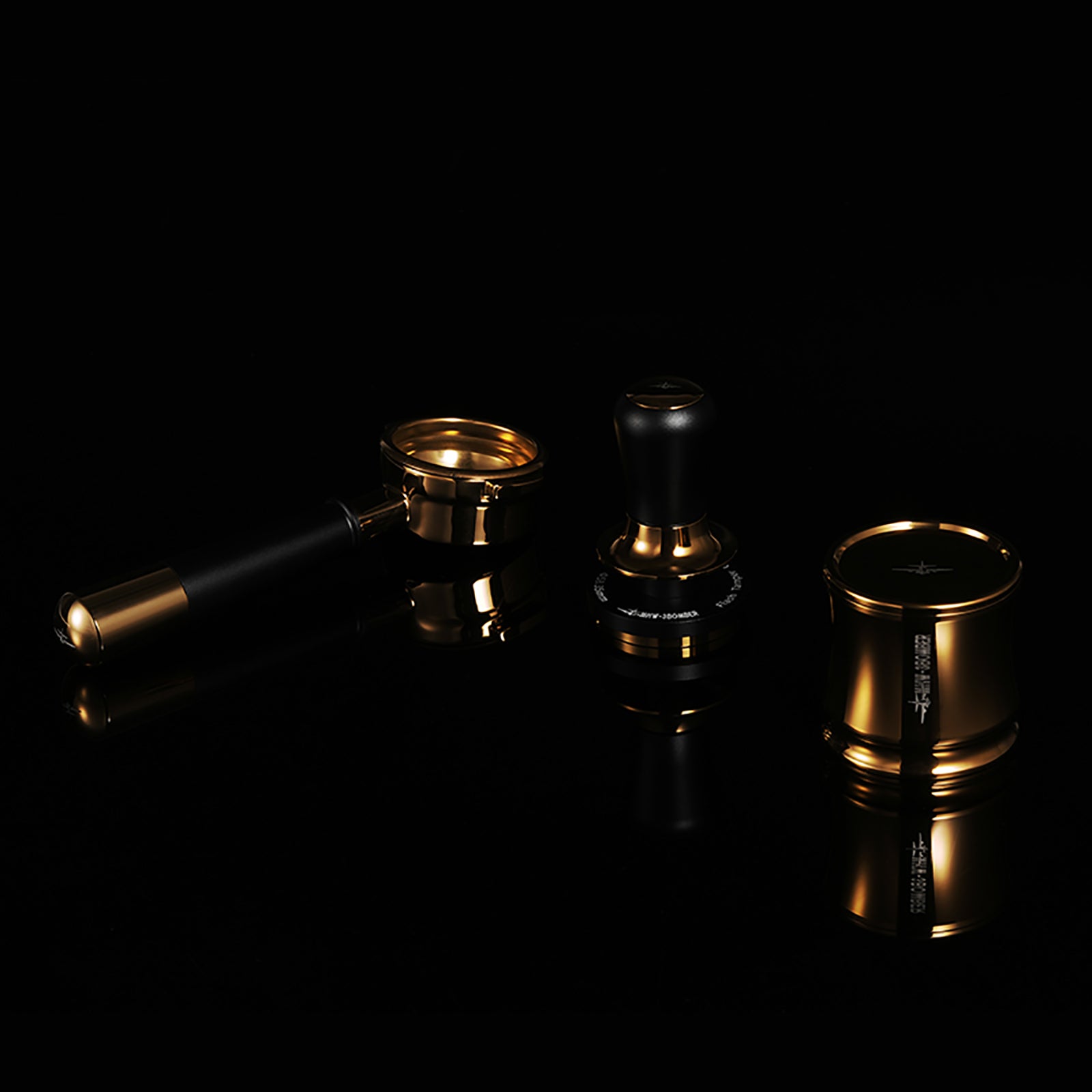 MHW-3BOMBER FlowLight Collection Impact Tamper Black Gold 58.5 mm