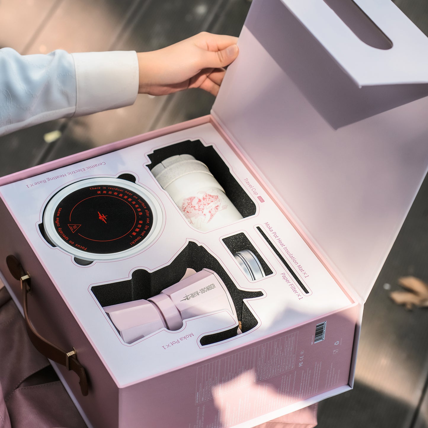 MHW-3BOMBER Flipped Moka Pot Gift Box - Pink