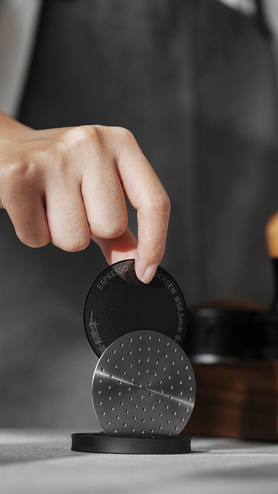 MHW-3BOMBER Espresso Puck Screen Stand 51-58 mm