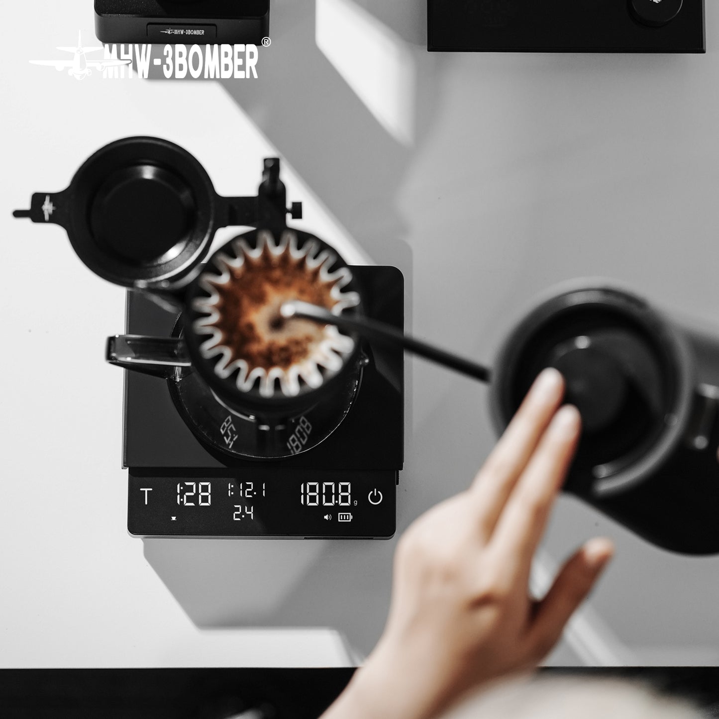 MHW-3BOMBER Cube Coffee Scale 3.0 Pro Max - Black