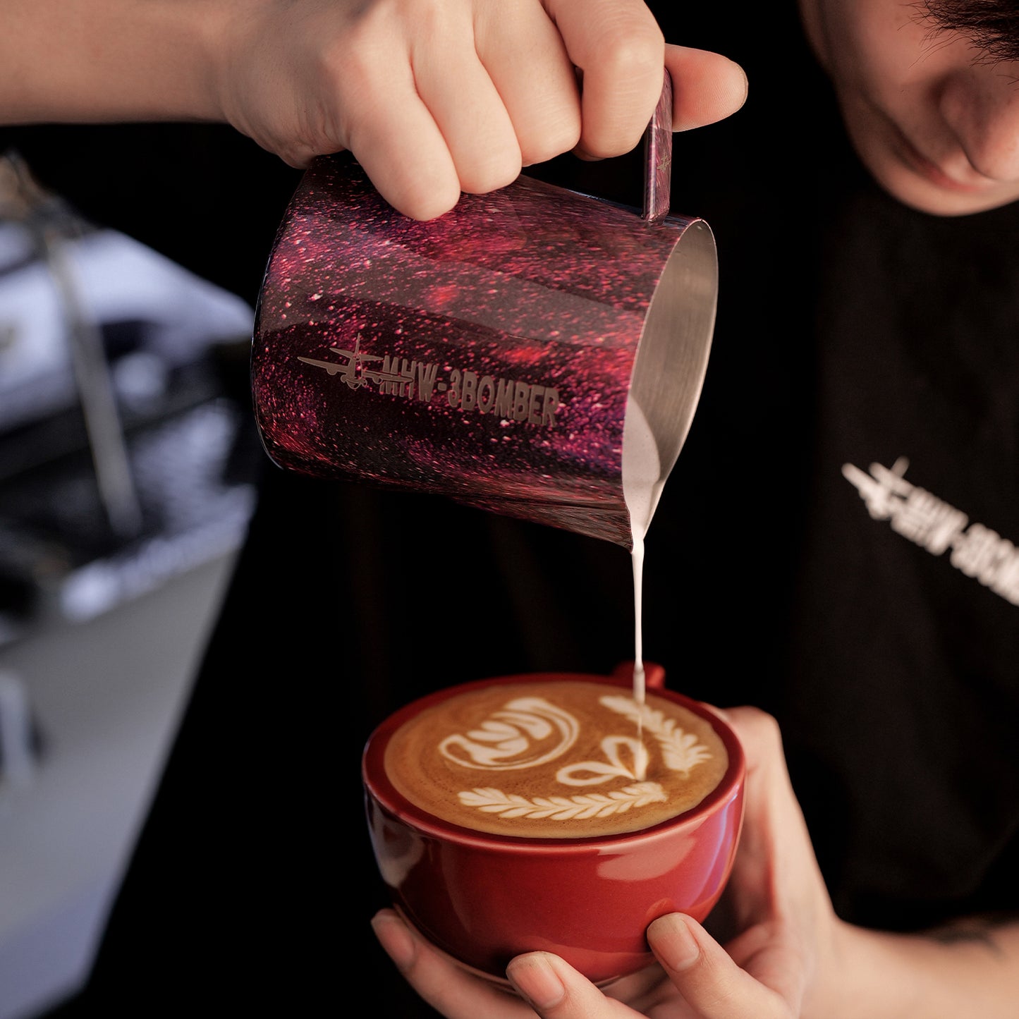 MHW-3BOMBER Latte Art Pitcher 5.0 Purple 500ml