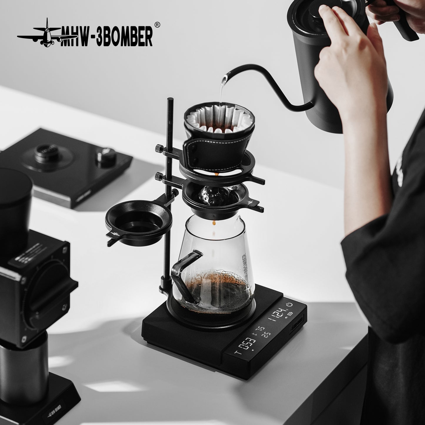 MHW-3BOMBER Cube Coffee Scale 3.0 Pro Max - Black