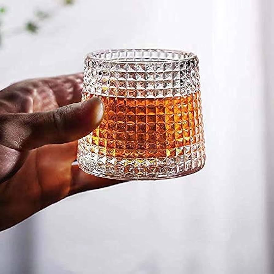 Dancing Crystal Glass Cup - Checkered