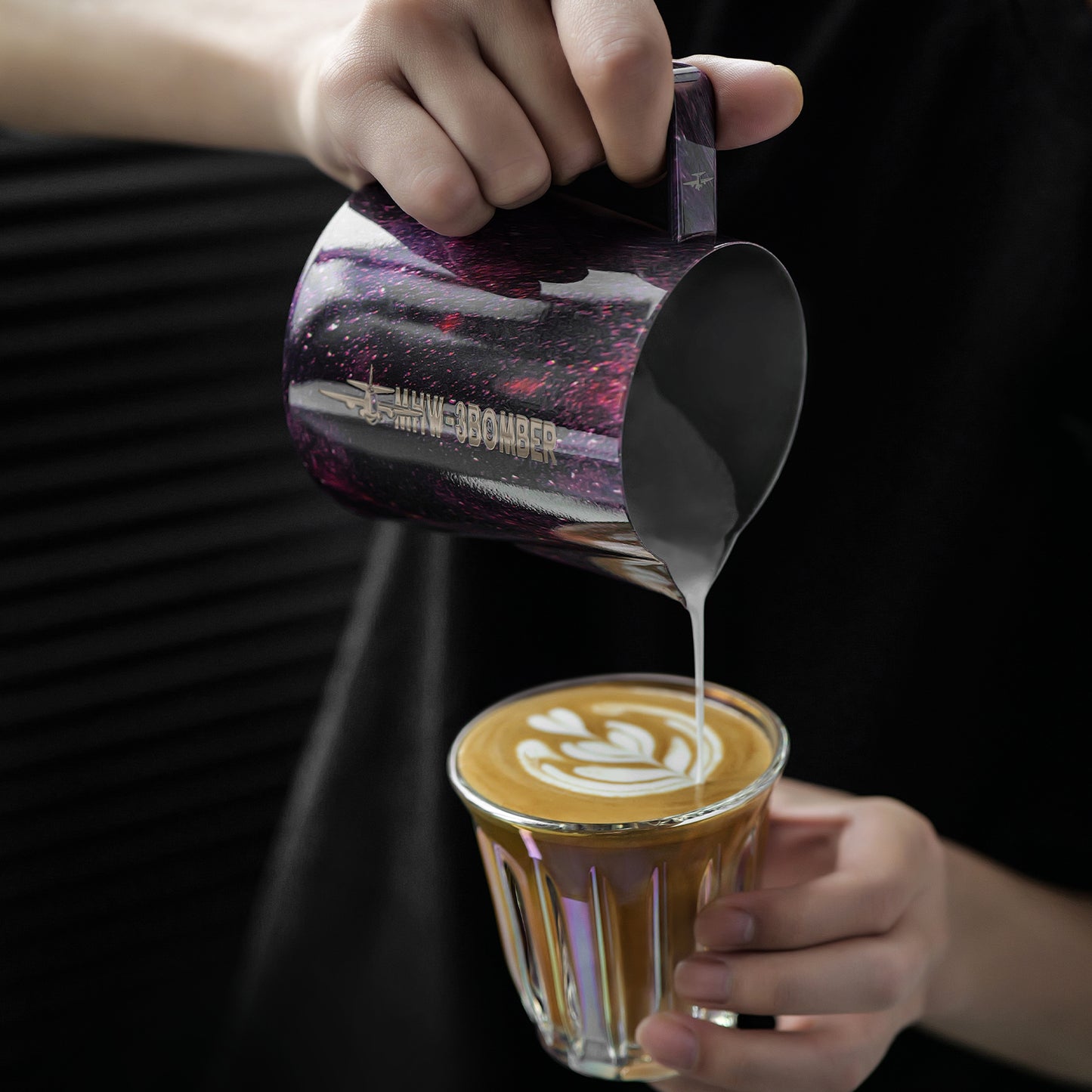 MHW-3BOMBER Latte Art Pitcher 5.0 Purple 500ml