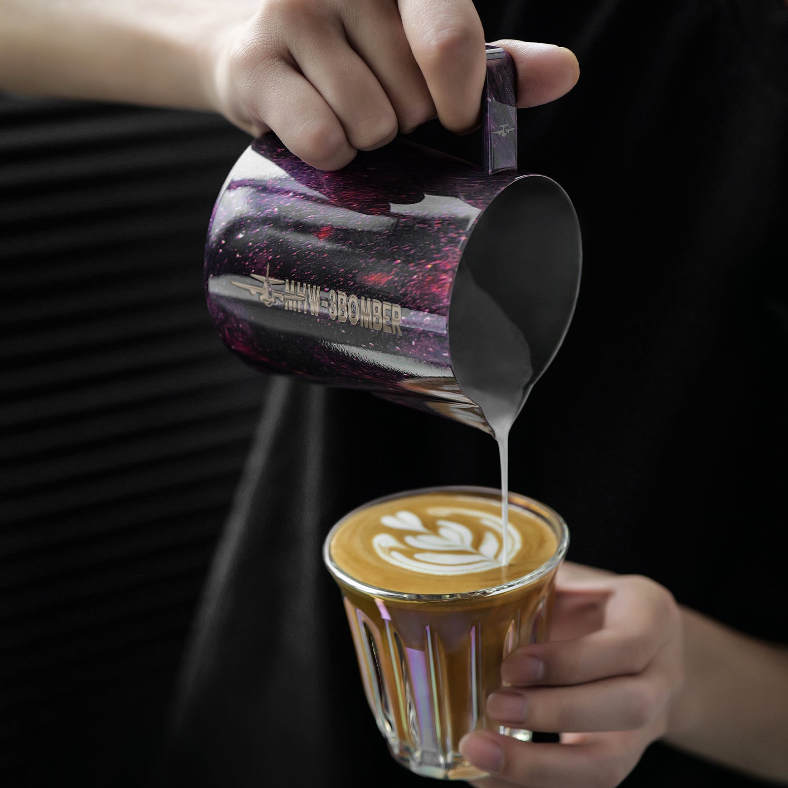 MHW-3BOMBER Latte Art Pitcher 5.0 Purple 500ml