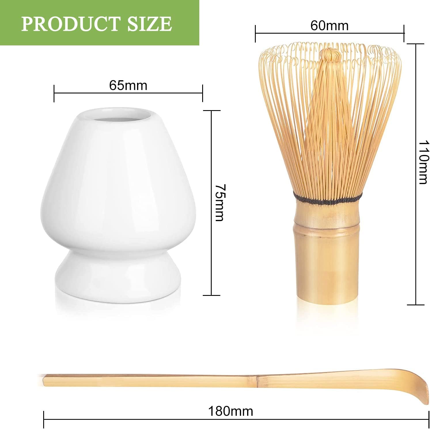 Bamboo Matcha Whisk Set - White