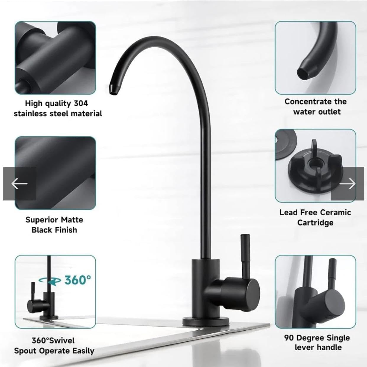 Water Filter Faucet - Black