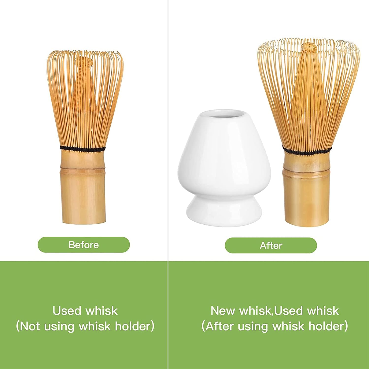 Bamboo Matcha Whisk Set - White
