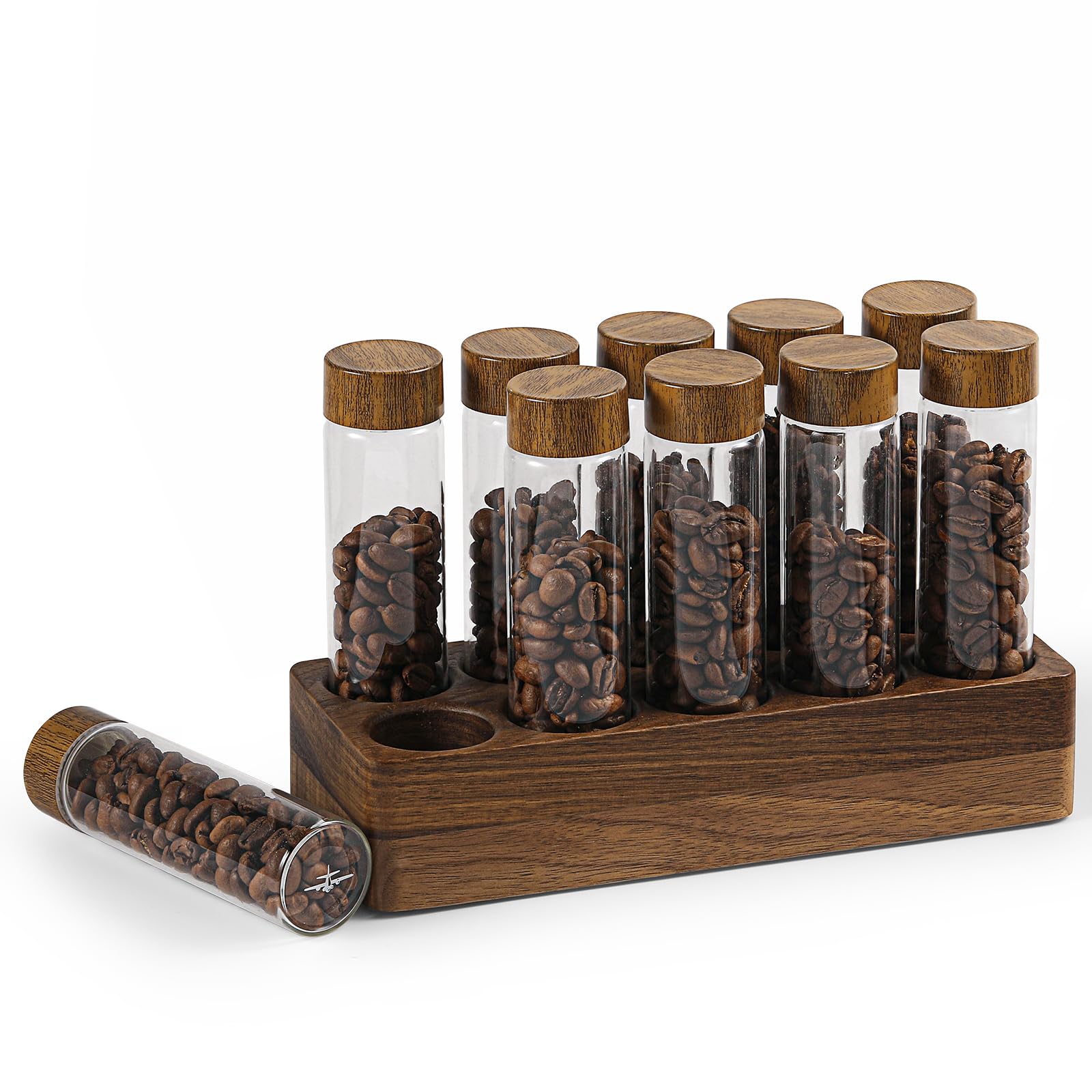 MHW Glass Coffee Beans Storage Tubes 10pcs