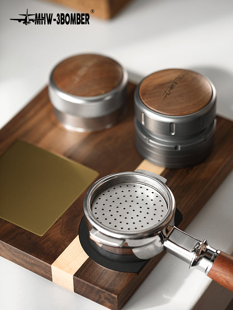 MHW-3BOMBER Espresso Puck Screen With Round Hole - Silver