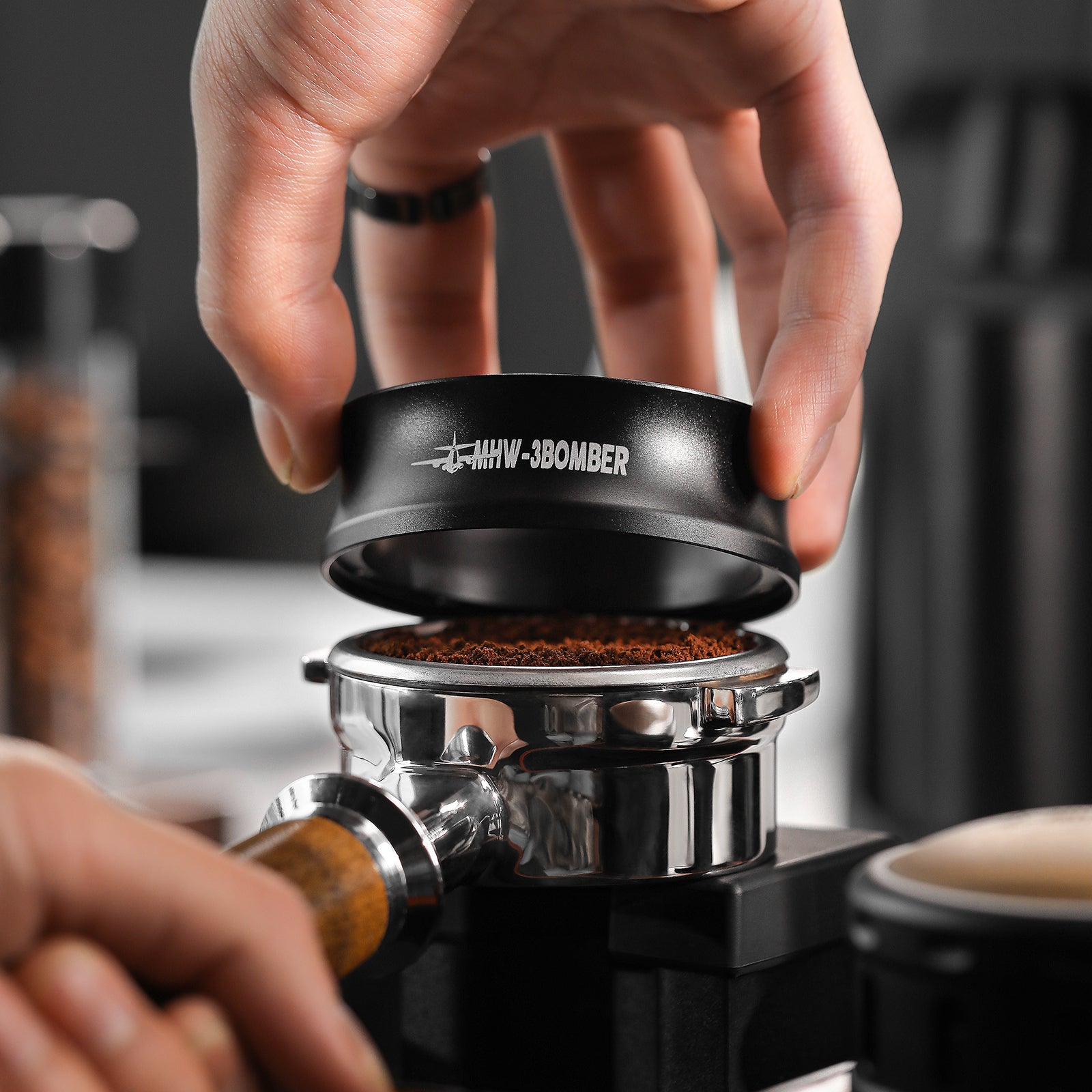 MHW-3BOMBER Espresso Magnetic Coffee Dosing Funnel 58mm